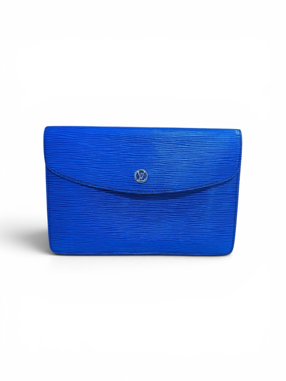 Luis Vuitton Epi Vibrant Cobalt Blue Crossbody bag, removable chain.